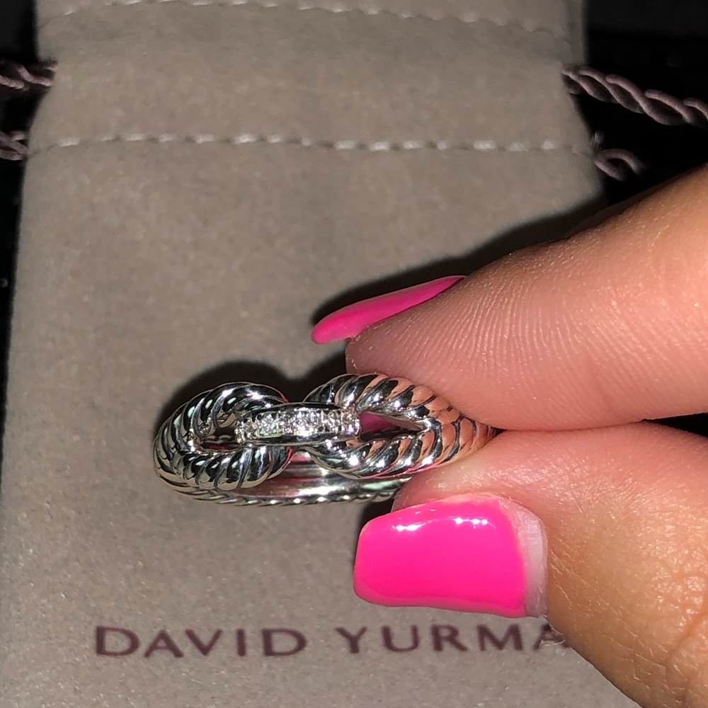 David Yurman Cable Loop Ring with Diamonds